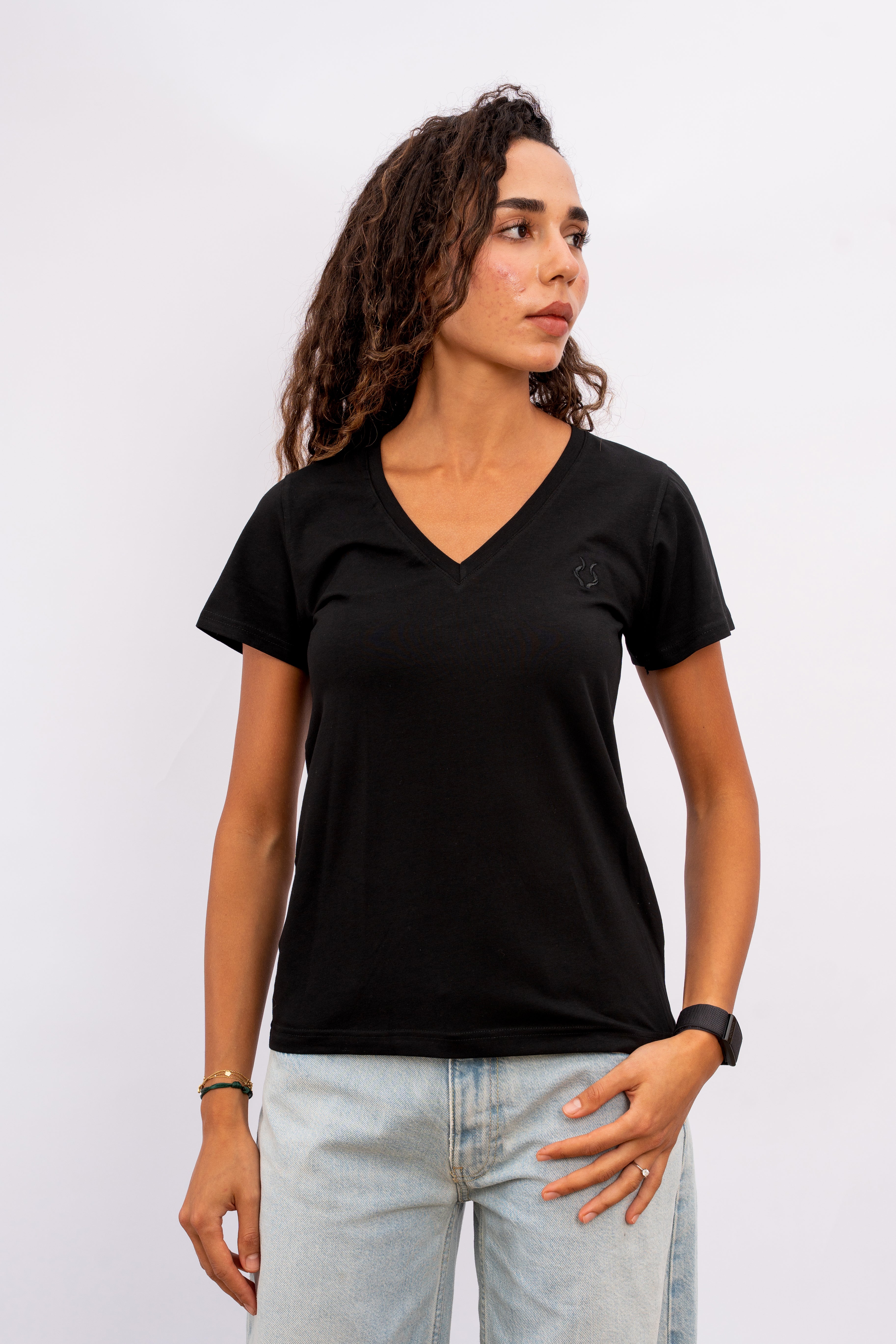 Plain V-Cut Black