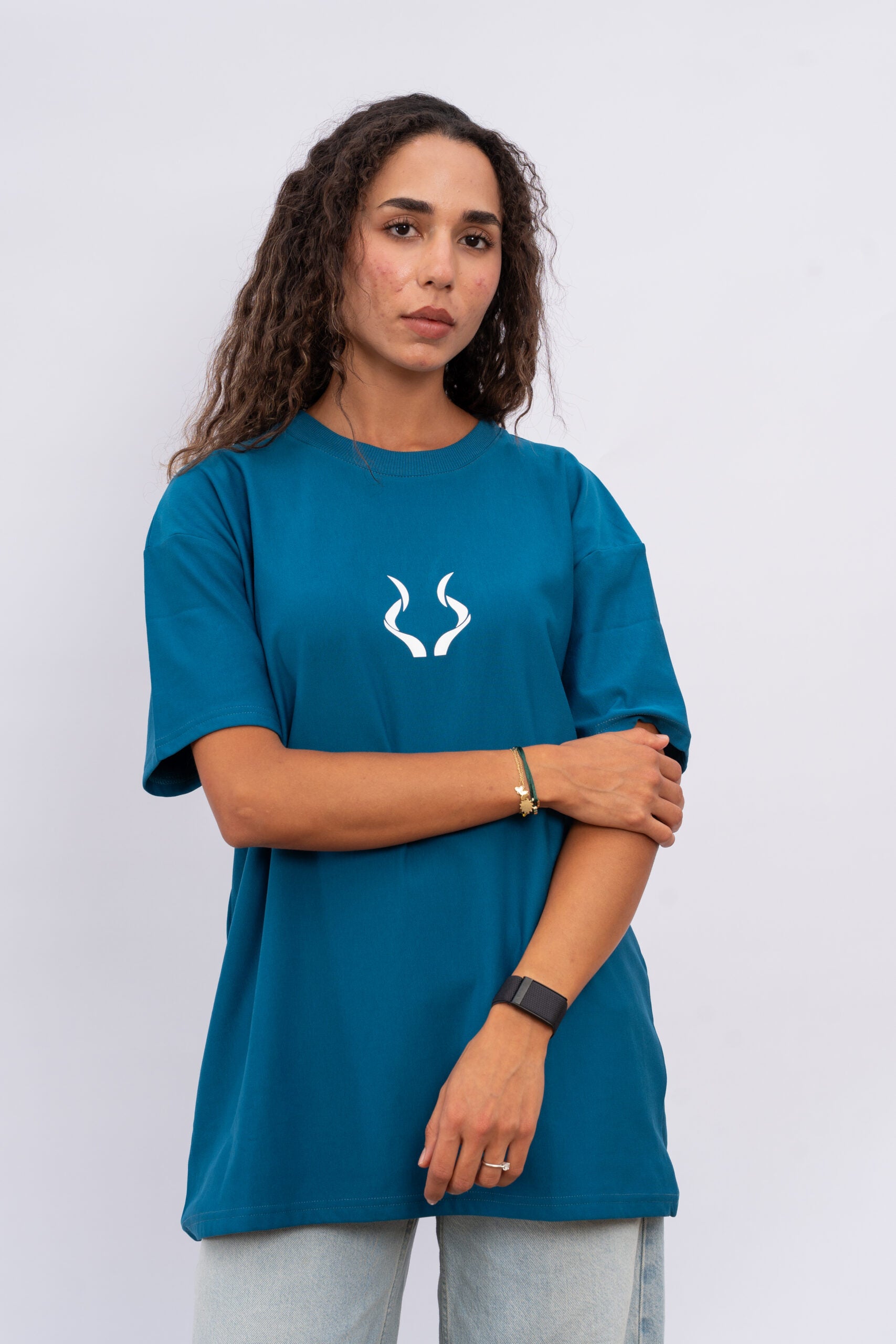 Oversized Script Blue