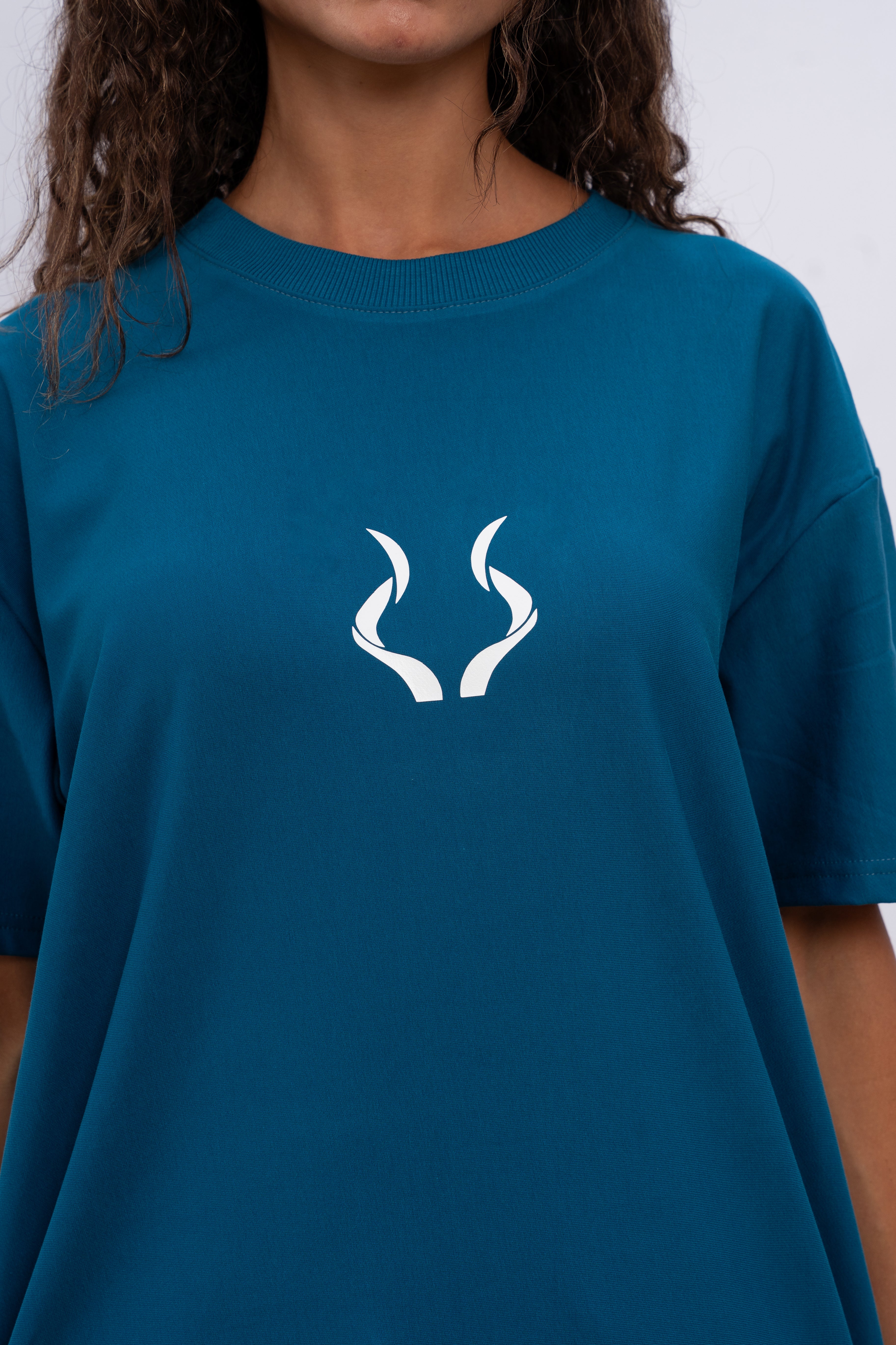 Oversized Script Blue