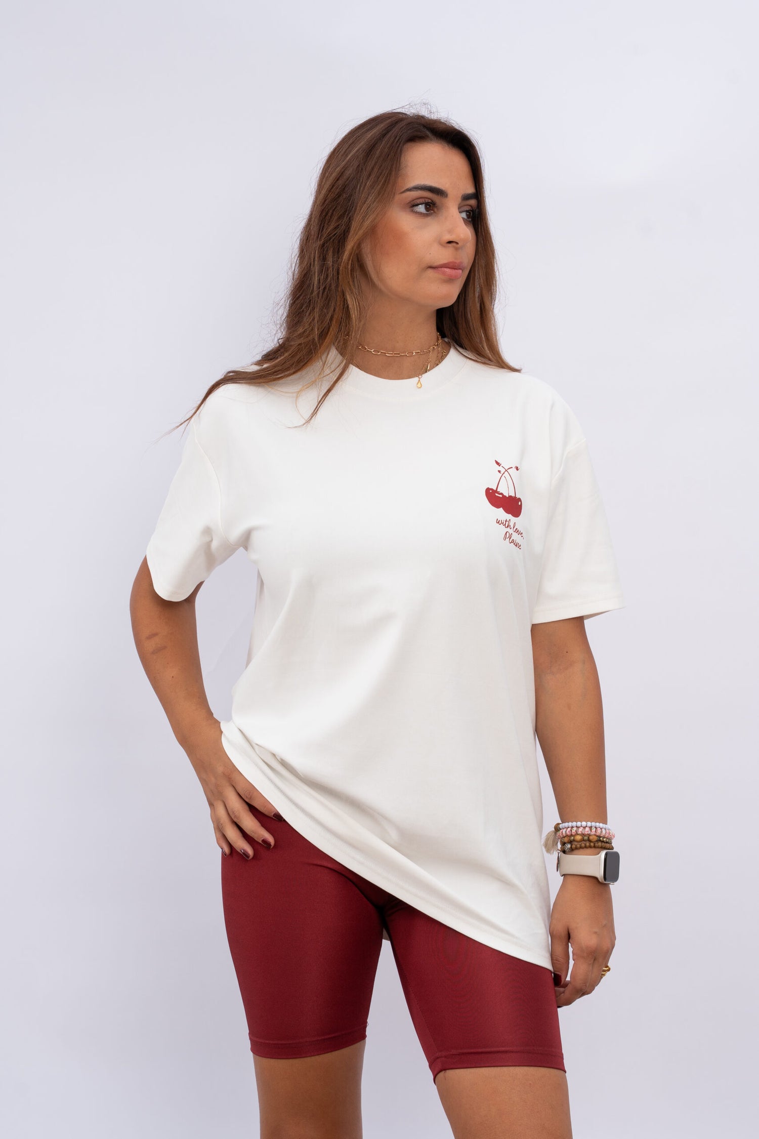 Oversized Cherry White