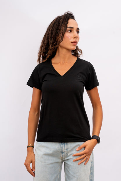 Plain V-Cut Black