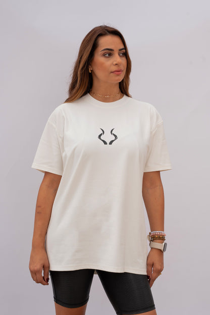 Oversized Script White