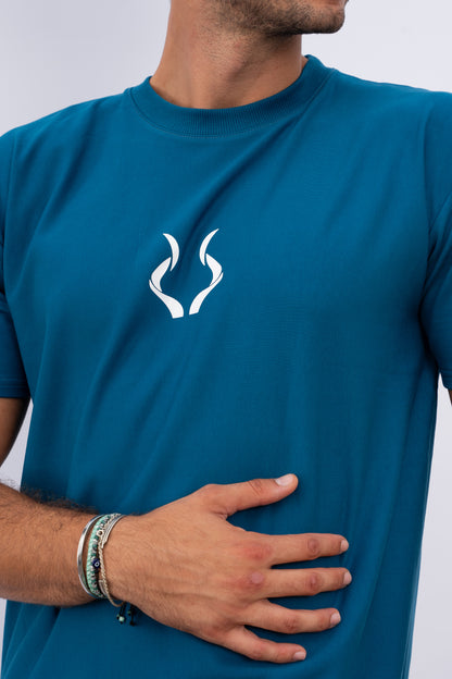 Oversized Script Blue