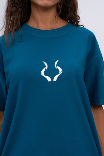 Oversized Script Blue